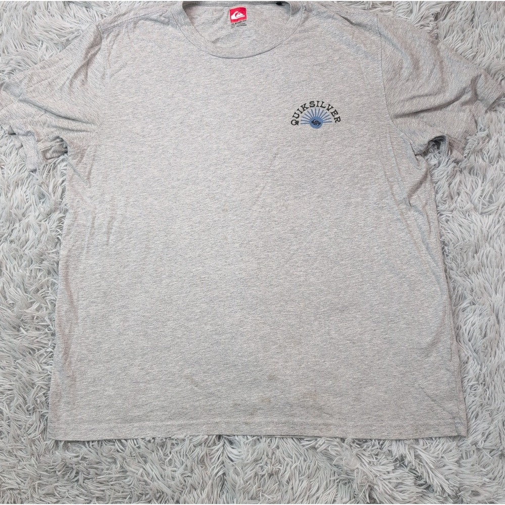 Quicksilver Shirt Mens XL Gray Tee Short Sleeve Active Athletic Board Riding